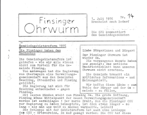 Ohrwurm Ausgabe 14 - 1.7.1976