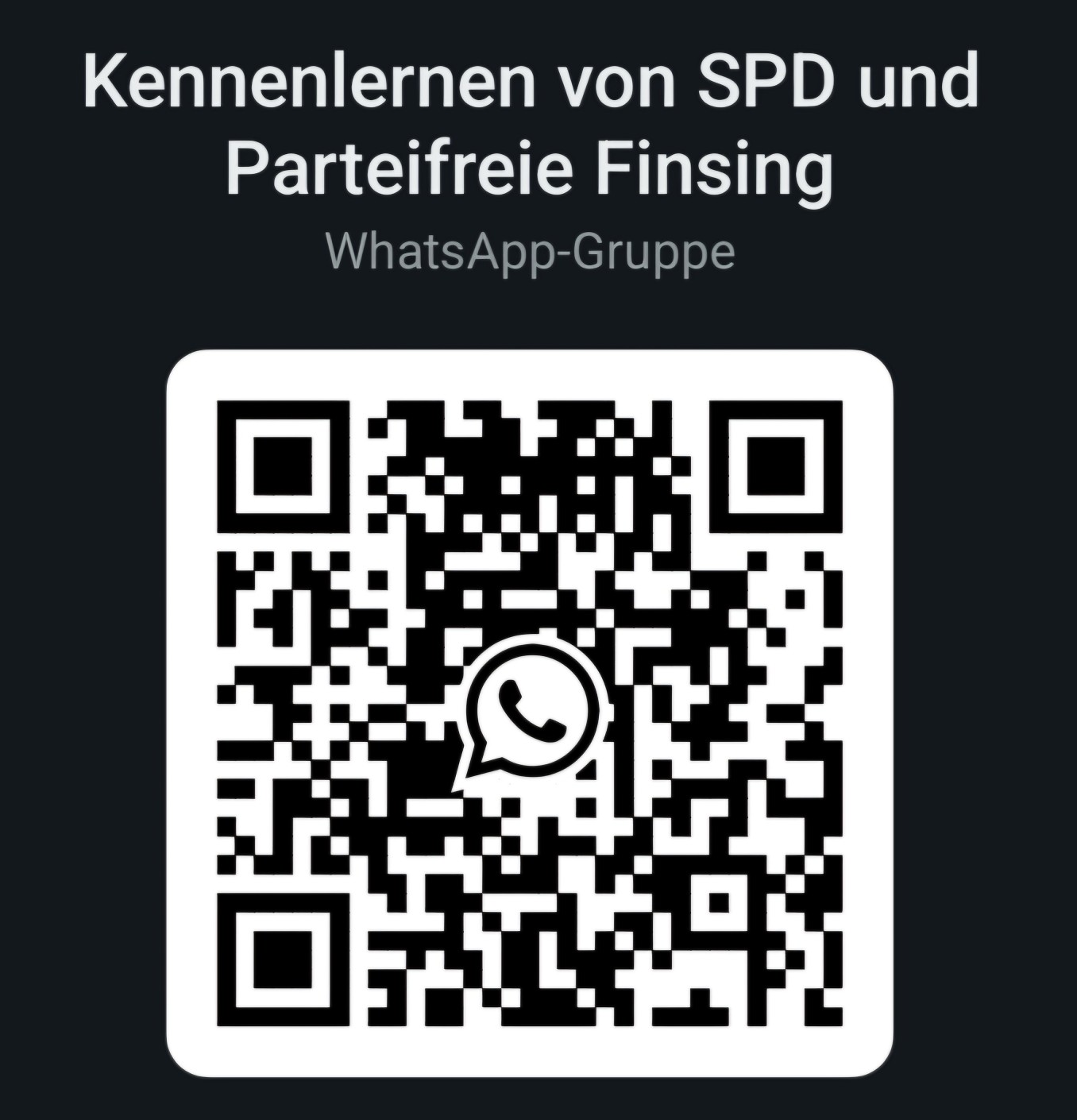 whatsapp Gruppe zum Kennenlernen von SPD und Parteifreie Finsing