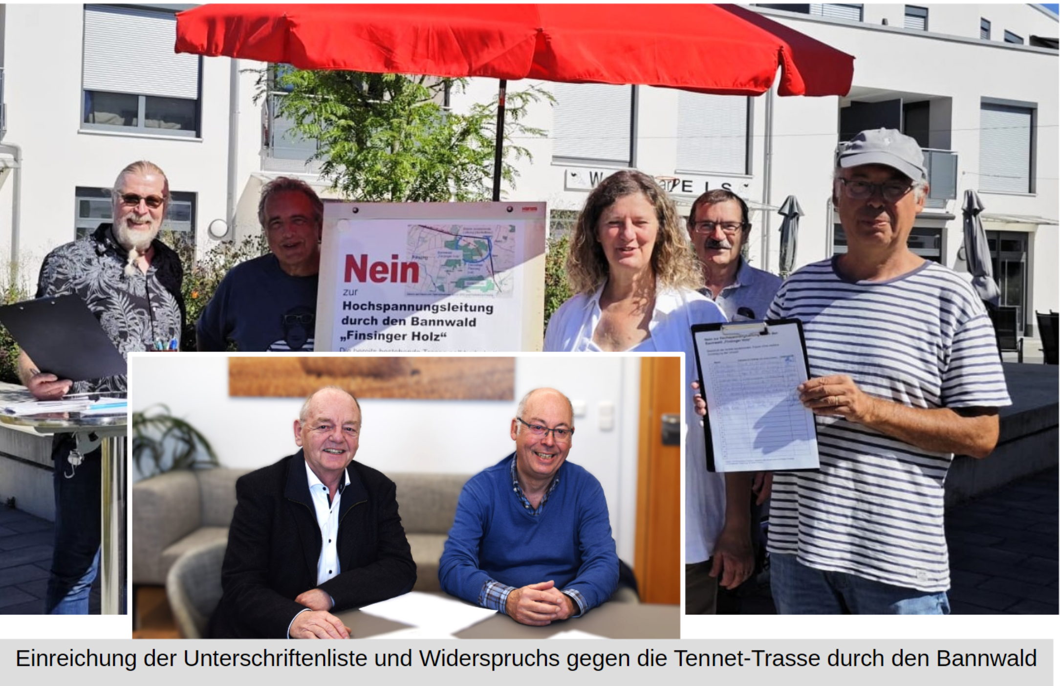 Erfolgreicher Abschluss der Unterschriftenaktion gegen die Tennet-Trasse durch den Bannwald