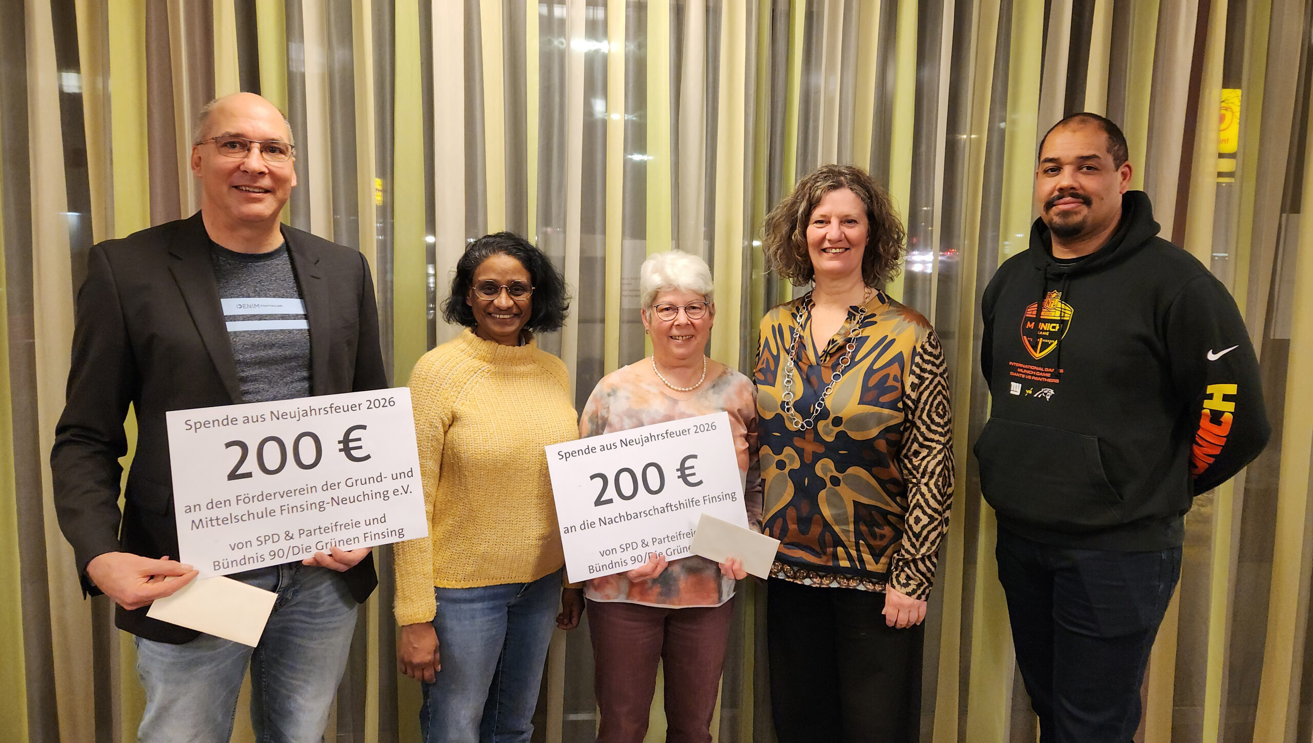 Spenden an Förderverein der Schule und Nachbarschaftshilfe